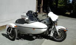 OBO
Nice bike runs great
Color: White Pearl
Mileage: 95,504 km
Ex police bike with side car and collector plate.
New EV 5 speed
Great condition low miles
Paint and engine redone at 50,000 km
Comes with complete workshop manual
Harley Davidson Side Car