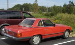 I have for sale, my 1985 Mercedes-Benz convertible, model 380SL, both tops are in excellent condition, overall body condition is a 9 1/2 out of 10, mileage is 92,300, vehicle is from Tennessee and still tagged there.  Has a slight 1" tear in driver side