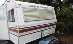 Selling AS IS travel trailer. Good for hunters and fishermen. It is missing a power supply for fridge and furnace. Both run on propane and electricity. Has hot water tank as well. Hasnt been used since 2008 but in good shape. If calling, please ask for