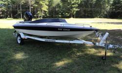 18' Scorpion ski boat for sale. c/w 1990 Mercury 115HP motor. Floor mounted ski bar. On board bow fuel tank. Overall good condition. Damage to hull needs repair. $3300 OBO. Winter project - not much work to repair for lots of fun  next summer! Northtrail