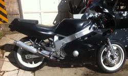 I have here a black yamaha FZR that i bought in may 2011 for $1800 hoping to get a chance to drive this year.Did need things for safety and i got them all done except the brake light switch.Other then that for safety it will need a new battery.Bike was in