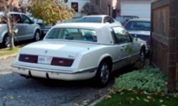 1993 Pearl White Riviera, matching White Leather interior lady driven all its life, loaded. Drives well, some rust minor at the front right fender otherwise no other damage to the body , the paint is still shining, well maintained, rear air ride