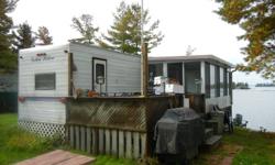 Fully equipped, double 60lb propane tanks, heater, air, 4 burner stove, microwave, sleeps 7. Trailer comes with attached 8x12 sunroom. Must be removed from site by spring 2012. Located at Pake's Tent & Trailer Park in Verner ON. Asking $15,500.00. For