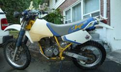 1996 Suzuki DR350.off road model .great condition...near new tires
aftermarket seat (original included)  barkbusters...rear rack
great on trails....great on FSR's
North Vancouver