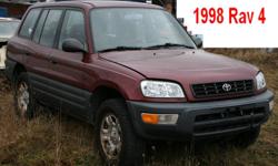 1998 RAV 4 FOR SALE FOR PARTS
Located in Meaford
If you are reading this ad, the item is still available, I always delete an ad when an item is sold.
This 4 wheel drive SUV is equipped with power windows, power locks, power steering, power brakes,