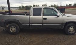 Make
GMC
Model
Sierra 1500
Year
1999
Colour
Gray
kms
289300
Trans
Automatic
1999 GMC Sierra 1500 4x4 for sale. The transmission is shot. Will go about 50 then cuts out. New brakes all around U-joints fuel level gauge oil level sensor all within the last