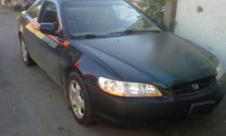 Parting out 1999 Honda Accord 2 door coupe. 3.0L V6 . automatic. dark green . power windows, locks, sunroof , with dark grey/ black leather interior (front seats have wear ) NO RUST on body at all. transmission is no good. all parts forsale not selling