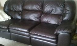 Practically new. Couch has recliner on both ends and the chair is a recliner/rocker