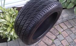YOU ARE PURCHASING A LIGHTLY USED BUT IN PERFECT CONDITION A (ONE) 1 PIRELLI P-ZERO NERO 235/45/17 94Y HIGH PERFORMANCE SPORT TIRE.
THIS TIRE HAS BEEN PROFESSIONALY TESTED AND IS FREE OF ANY BUBLES OR LEAKS.
THIS TIRE HAS 80% (8/32) TREADLIFE REAMAINING.
