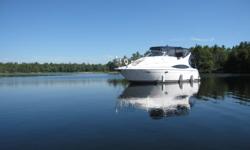 This 350 features twin 7.4L Mercruisers, 7.3Kw Kohler genny and extra wide gunnels for safe and convenient access to the bow. The bridge has seating for eleven people, an optional wetbar with ice-maker, and volumes of storage. Step forward and find the