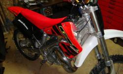 2001 honda cr125r in great condition. runs great never had a problem with it. new chain and sprockets bottom end was done about 3 or 4 months ago chain oil every ride.