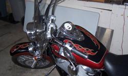 2001 Honda Shadow ACE
 New mustang seat,Cobra pipes,K&N air Filter, Saddle bags,Back rest. Wind shield,Luggage rack,Hwy pegs,Custom tail lights.