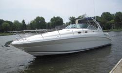 Check out website: http://sites.google.com/site/360searay02/
This boat is Mint inside and out with only 180hrs. Twin V drives 8.1s-496 Merc with 370hp, 7kw westerbeke generator, air conditioning and heat. The galley has hampton maple interior (rare) which