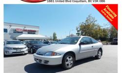 Trans
Automatic
2002 Chevrolet Cavalier has alloy wheels, CD player, A/C, AM/FM radio, rear defrost and more!!!
STK # 60163A
DEALER #31228
Need to finance? Not a problem. We finance anyone! Good credit, Bad credit, No credit. We handle car loans for an