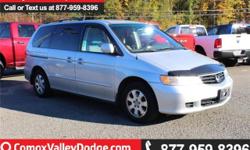 Make
Honda
Model
Odyssey
Year
2003
Colour
Silver
kms
219744
Trans
Automatic
Vehicle was driven until the day it was traded in, but due to the age, kilometers and market on this vehicle, we've elected to not spend any money reconditioning it and are