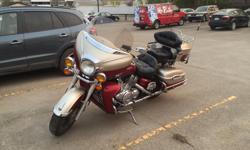 This is the ultimate touring bike with V4 power, lots of room for 2 up touring. the bike is loaded with features like electronic cruise, driver to passenger intercomm, cb radio, am/fm, and input for mp3 player. Also Included are 2 extra windshields, and