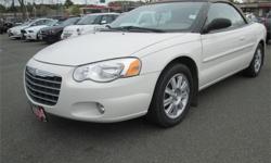 Make
Chrysler
Model
Sebring
Year
2004
Colour
White
kms
96201
Trans
Automatic
Price: $7,788
Stock Number: 8041C
Cylinders: 6 - Cyl
V6, Automatic, A/C, Power Group, Keyless Entry, It's time to enjoy the Sunshine !