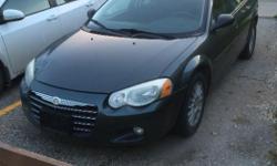 Make
Chrysler
Model
Sebring
Year
2004
Colour
Green
kms
115000
Trans
Automatic
Used 2004 Chrysler Sebring for sale. Has a safety. Great condition. Asking $3500 obo. Call 204-771-9675. If interested.