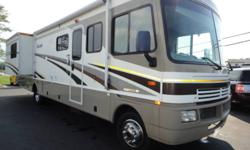 2004 Bounder 35E with 2 large slides, 8.1 V8, onan generator, awning, washer/dryer prep package,satelite prep package, frt LCD TV, DVD, large 4dr fridge with ice maker,sleeps 6, rear standup shower,Auto levelers, loads of storage, dual roof A/C, large