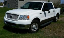 Make
Ford
Model
F-150
Year
2004
Colour
White
kms
261300
Trans
Automatic
2004 Ford F150 XLT
Running boards, Tonneau cover & Bedliner already installed!!
4.6l V8, Automatic, with Air Conditioning, Cruise Control, plus Power Windows, Locks, & Mirrors.