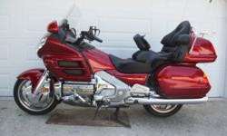 2004 Honda Goldwing GL 1800 - 54,000km
Excellent condition, one owner, dealer serviced since new (service records available), new tires and complete tune-up June 2011, over $5000.00 in extras.
Includes 2 helmets with intercom headsets, 4 piece Honda