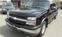 Make
Chevrolet
Model
Silverado 1500
Year
2005
Colour
Black
kms
129000
Trans
Automatic
Drivetrain: 8 Cyl. - 5.3L - Automatic - 4WD - 129,000kms.
Options : 4WD - 4th Door - Alloy Wheels - AM/FM Stereo - Anti-Lock Brakes - Aux. Power Outlet - Box Liner -