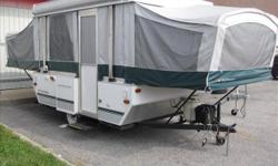 With camping season approaching, this great Tent Trailer may be just what your looking for!
Features:
-10 foot box
-1 queen, 1 double and 1 single bed (dinette coverts)
-On demand elect. cold water tap
-30 ltr. fresh water tank
-3 way fridge (gas, 12 or