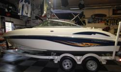 This Boat is in excellent condition and comes loaded with CD stereo, rear transom remote, bimini top, snap covers, flip up bolster seats, trailer with swing tongue, depth finder, extra large swim platform,
604-316-3755
