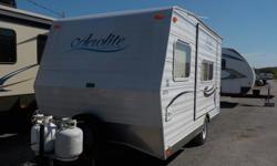 The 2005 Travelaire Aerolite AT175 weighs 3192 lbs, is 19 feet long, has one slide and can sleep up to 4 people. Some features include powered bath vent, 2 burner stove, range, sink, refrigerator, dinette, sofa bed, shower, toilet, AM/FM CD player,