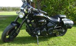 REDUCED......
Excellent cruiser bike, Midnight black with majority of the bike blackened out.  1700cc V-Twin with tons of torque. Dale Walker's Holeshot performance
2 in 1 exhaust gives a great rumble.  Aftermarket Drag bars with Kuryakyn grips.  Metzeler