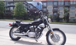 2005 Yamaha Virago 250 Cruiser * Very nice condition! * $2899
A great entry level bike with a low seat height! This bike shows almost as new! Garage kept and stored since 2008! Great on fuel, inexpensive insurance, V-Twin character! Colour: Black.
Buy