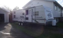 For Sale:  One 2006 29 ft. Wildwood BHSS Travel Trailer.  Queen Bedroom, Bunkhouse, Double Slide, 20 Ft. Awning, Outside shower, Outside Speakers, Storage Door and lots of storage Space.  Satelite Dish, Dual Batteries, Hitch and Sway Control included.