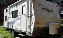 Gently used 2006 Pioneer Travel Trailer only $9,500 obo! 18 feet, sleeps 6-7.
 
Includes:
Microwave
Oven
Upgraded mattress
Full awning
Upgraded water fixtures
 
Very comfortable with lots of storage.