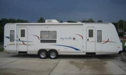 2006 Jay Feather 29N. We are selling our very clean, original owner 1/2 ton towable trailer. Front Queen bedroom, Rear living room with 2 swivel chairs and dolby digital 5.1 entertainment system. Sofa and kitchen slide, 3 Burner range, 6 cu-ft