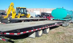 This has 28ft deck( 24ft Tilt, 4ft Stationary) 2- 25,000lb tandem axles W/Air Brakes& Air Tilt,pindle hitch,It is 2006 Extra Clean