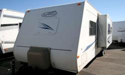 Stock#15148U
2006 TRAIL CRUISER LITE 30QSS
Travel Trailer
$15,990.00
---------------------------------
Options:
1 Slide
Manual Awning
Manual Leveling Jacks
Ducted A/c
Furnace
Hwt
Skylite
Monitor Panel
Tv Antenna
Cd Player
Shower
Cloth Couch
Jacknife Bed