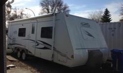 26 ft camper trailer with one slide out. In excellent condition, never smoked in and sleeps six people comfortably. Comes with a queen size bed, sofa folds out to a double bed and the dinette folds out to a double bed as well. Lots of storage space,