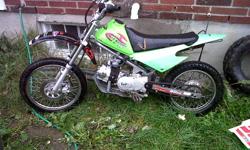 selling my 2007 baja dirtrunner 90cc dirtbike for $75.  bike is good for parts or to fix.  the problems are a missing carb, throttle cable, throttle housing on the handle and a spark plug cap.  thats it, other than that the bike is in good shape and was