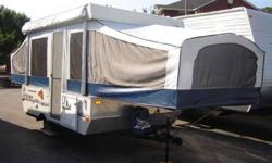 Immaculately kept 2007 Jayco Tent Trailer (MODEL 1007)
 
Includes:
-king and double bed on each end with heated mattresses
-2 tables that fold down to make extra sleeping space
-furnace
-3 way fridge
-bbq and stove
-screen room that attaches to awning