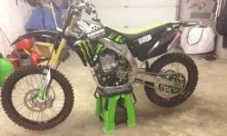 2007 kx450f bike is in great shape very clean runs great..well maintained, bike has lots of parts like asv levers,yoshimura exhaust,fat bars, dna rims with talon hubs, renthal chain, factory connection suspension, and much more, asking 4200 or best offer