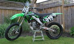 Mint condition 2007 KX250F. Black excel rims with brown Talon hubs. Renthal bars, Monster graffic kit, suspension done by Langston Motorsports. This bike has never been raced and only ridden buy a guy who used to be fast. Lots of little extras on the