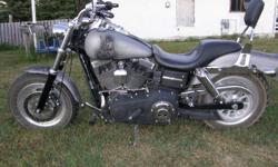 2008 Harley Fat Bob
Â· 103? upgrade with Stage 2 program
Â· Harley heated grips
Â· LED rear lighting
Â· BUB exhaust
Â· New rubber
Â· Original seat custom trimmed with gel insert
Â· Removal back rest and windshield
Â· 22,000 km
Â· Conan graphics by Mike O?Brien
Â·