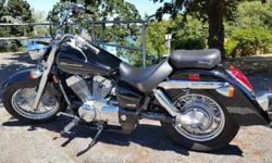 Beautiful black and chrome 2009 Honda shadow for sale.only 1400 kms.looks brand new.garage kept since I bought it .one owner.no rust .never been left outside.new battery.just did an oil and filter change.runs great.have to see it and ride it .best deal