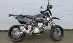 Located at Tuff City Powersports ltd
Nanaimo BC
151 Terminal Ave
V9R 5C6
250 591 0415
Private sale.
We have a very clean 2009 Black Suzuki DRZ400 Supermoto with many extras and stage 1 modifications. This is a very Very Fast Supermoto. 38k km's Well
