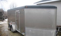 2010 United trailer. 21x7. two 3500lb. axcles. mint shape, only used twice to haul sleds up north. it is a drive on drive off trailer, full ramp door at the back small ramp door on the front Vnose, man door on the side, and two fuel doors on one side of