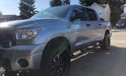 Make
Toyota
Model
Tundra
Year
2010
Colour
Grey
kms
160000
Trans
Automatic
2010 Toyota Tundra SR5
160,000 km
Rare 6 passenger with folding console
True 3 inch front and 1 inch rear leveling kit
35" KO2's
Alpine DVD player with backup camera
Tonneau cover