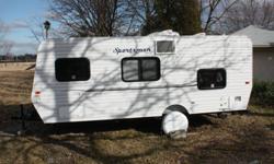 2500lbs, fully towable with a mini-van!  Best small RV with extras you can find !
 
19ft long... perfect for any driveway!
- deep fridge with freezer  (gas/electric)
- upgraded quilted mattresses
- upgraded to 8000BTU air conditioner with remote
-