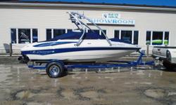 2011 Crownline 195 SS B/R c/w Roswell Tower
This quick and powerful bow rider is in like new condition and is powered by a great running Merc 4.3L MPI 220 hp motor with an Alpha outdrive. This is a one owner boat that shows pride of ownership. It is
