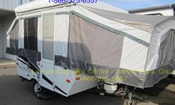 2013 Palomino Pony P-280 LTD Tent Trailer for sale.
This unit is in excellent condition and has a dry weight of approximately 1,479 lbs.
Features include:
- Sleeps up to six (two tent ends, plus dinette converts to a bed)
- Kitchen includes 3-way fridge,