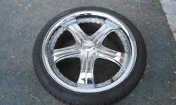 20 INCH HALO CHROME WHEELS
CHRYSLER 300 / CHARGER / MAGNUM / CHEVY S10 / RANGER / BMW 7 SERIES / X3 / G8 / CAMARO
Rims are in great condition... Shine up to newww
Minor scuffs from light usage..
NO BENDS / CRACKS / WARPS
TIRES:
Come with a set of four 255